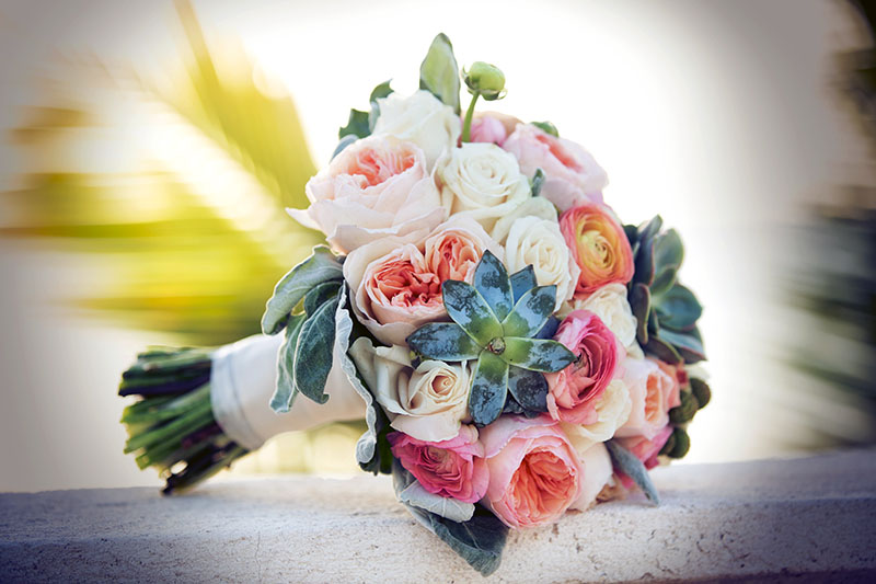 Bouquet and Wedding Dress